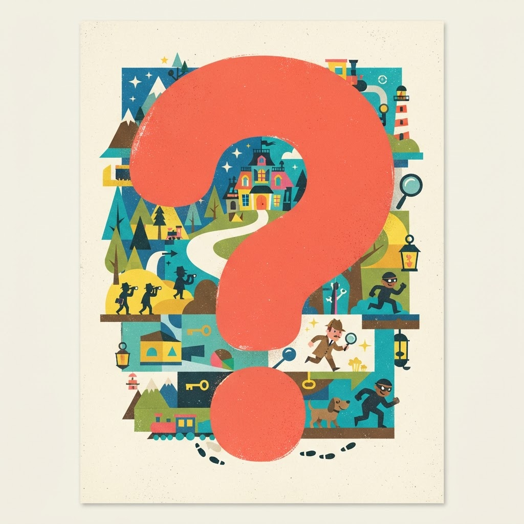 This event's mystery movie art print, hidden behind a question mark